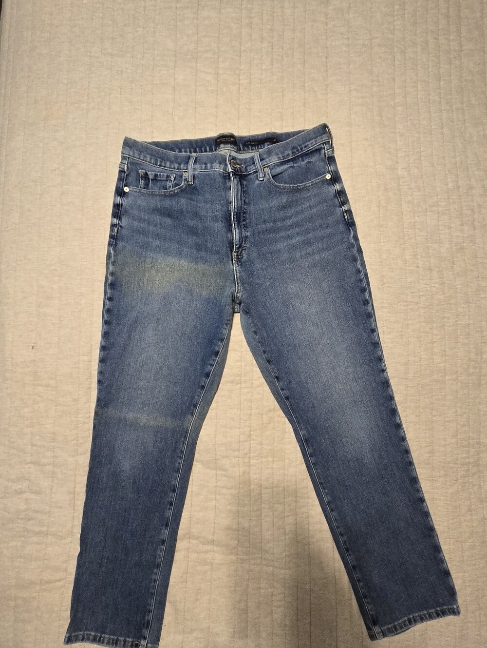 High-Rise Straight Leg Women's Jeans - Blue